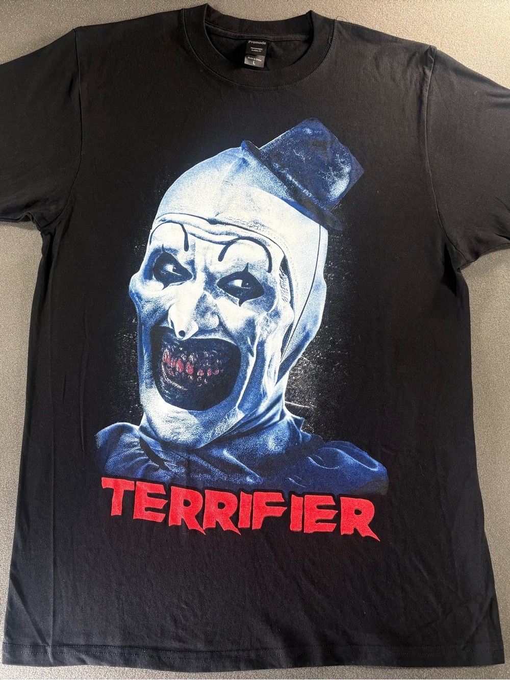 Terrifier Movie Horror T-Shirt Black Sz L Art the Clown